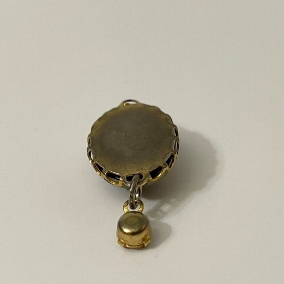 Vintage Floral Flower Dangle Pendant Charm No Loop - Picture 15 of 16